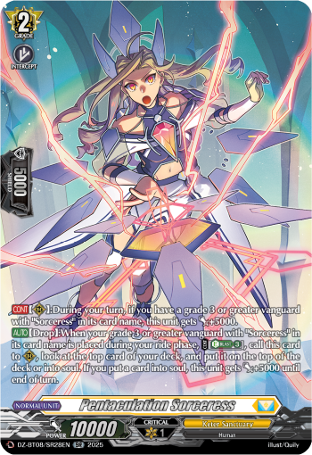 Pentaculation Sorceress (SR) - Cardfight Vanguard SR Card Image