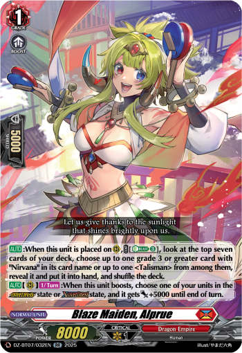 Blaze Maiden, Alprue RR - DZBT07