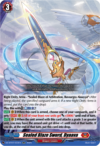 Sealed Blaze Sword, Dyaava RR - DZBT07