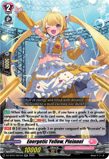 Energetic Yellow, Pleinnel RR - DZBT07