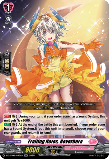 Trailing Notes, Reverbera RR - DZBT07