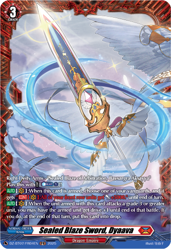 Sealed Blaze Sword, Dyaava FR - DZBT07