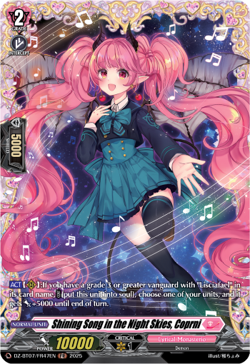 Shining Song in the Night Skies, Copria FR - DZBT07