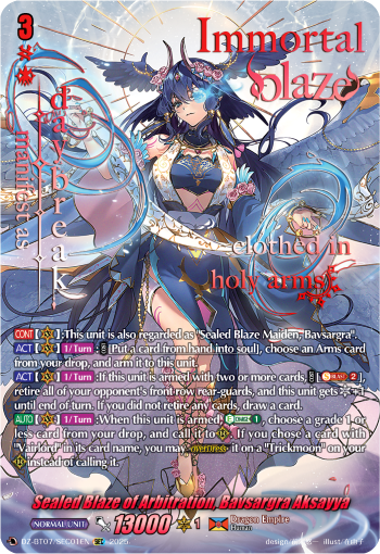 Sealed Blaze of Arbitration, Bavsargr SEC - DZBT07