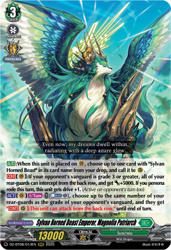 Sylvan Horned Beast Emperor, Magnolia - Cardfight Vanguard RRR Card Image