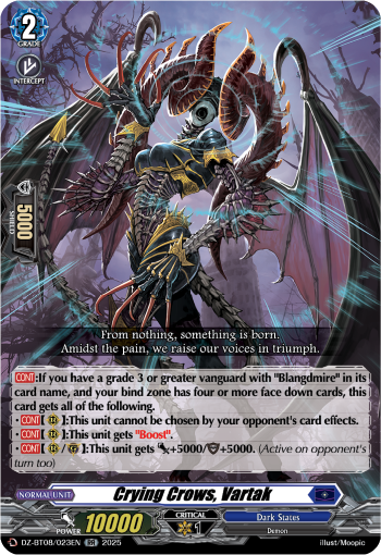 Crying Crows, Vartak - Cardfight Vanguard RR Card Image