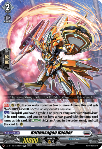 Kettensagen Racher - Cardfight Vanguard RR Card Image