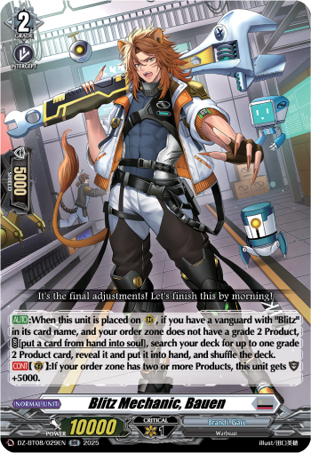 Blitz Mechnanic, Bauen - Cardfight Vanguard RR Card Image