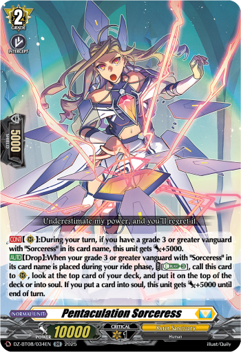 Pentaculation Sorceress - Cardfight Vanguard RR Card Image