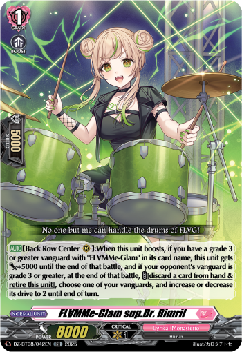 FL∀MMe-Glam sup.Dr. Rimril - Cardfight Vanguard RR Card Image