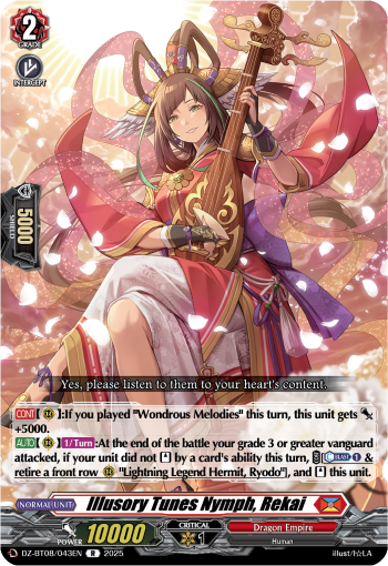 Mystical Tunes Nymph, Rekai - Cardfight Vanguard R Card Image