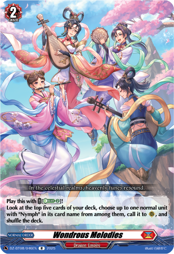 Wonderous Melodies - Cardfight Vanguard R Card Image