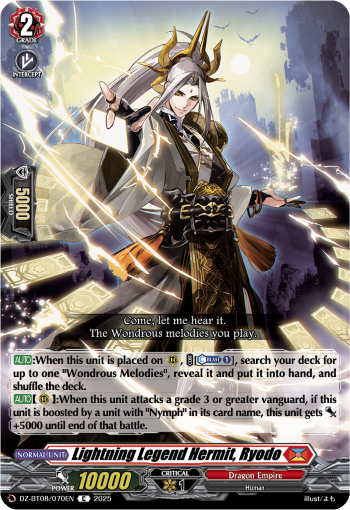 Lightning Legend Hermit, Ryodo - Cardfight Vanguard C Card Image