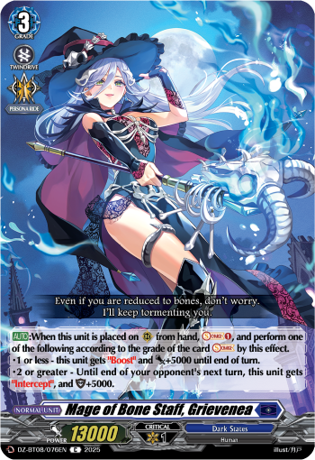 Mage of Bone Staff, Grievenea - Cardfight Vanguard C Card Image