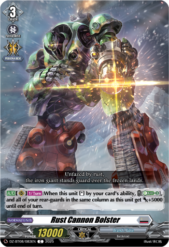 Rust Cannon Bolster - Cardfight Vanguard C Card Image