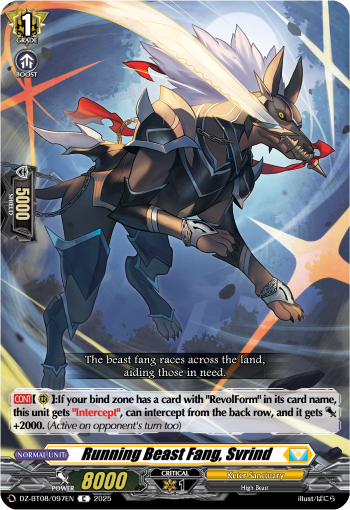 Running Beast Fang, Svrind - Cardfight Vanguard C Card Image