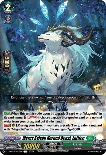 Sylvan Horned Beast of Mercy, Lattice - Cardfight Vanguard C Card Image