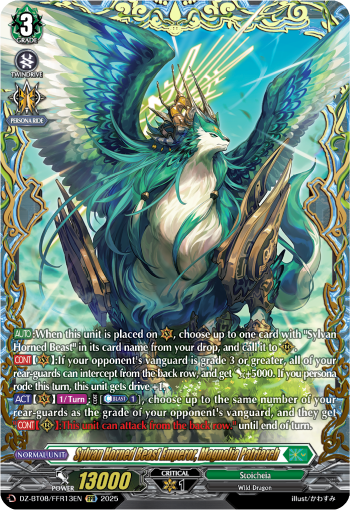 Sylvan Horned Beast Emperor, Magnolia (FFR) - Cardfight Vanguard FFR Card Image