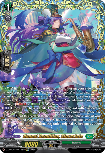 Honest Dedication, Sinceriete (FFR) - Cardfight Vanguard FFR Card Image