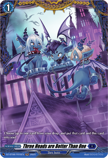 Three Heads are Better Than One (FR) - Cardfight Vanguard FR Card Image