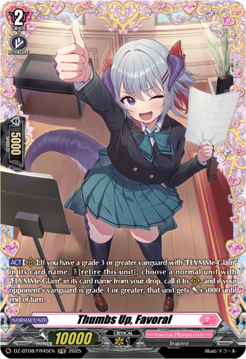 Thumbs Up, Favoral (FR) - Cardfight Vanguard FR Card Image