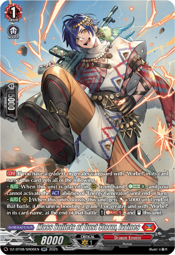 Mass Bullets of Dust Storm, Irvines (SR) - Cardfight Vanguard SR Card Image