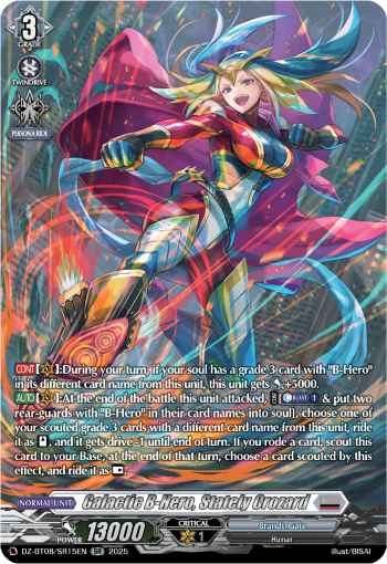 Galatic B-Hero, Stately Crozard (SR) - Cardfight Vanguard SR Card Image