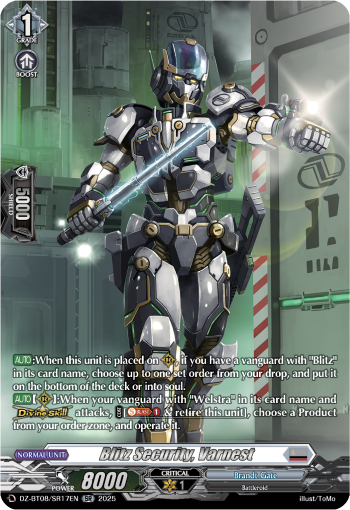 Blitz Security, Varnest (SR) - Cardfight Vanguard SR Card Image