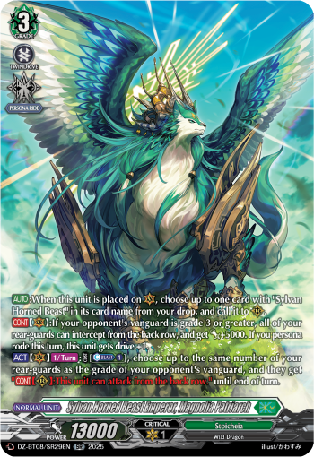 Sylvan Horned Beast Emperor, Magnolia (SR) - Cardfight Vanguard SR Card Image