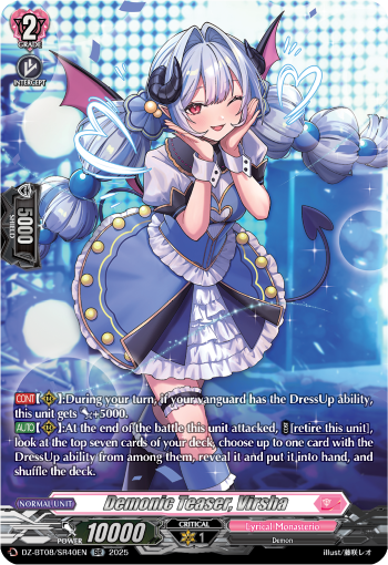 Demonic Teaser, Virsha (SR) - Cardfight Vanguard SR Card Image