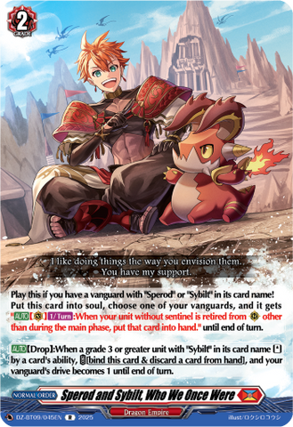Sperod and Sybilt, Who We Once Were - Cardfight Vanguard R Card Image