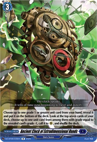 Ancient Clock of Extradimensional Hands - Cardfight Vanguard R Card Image