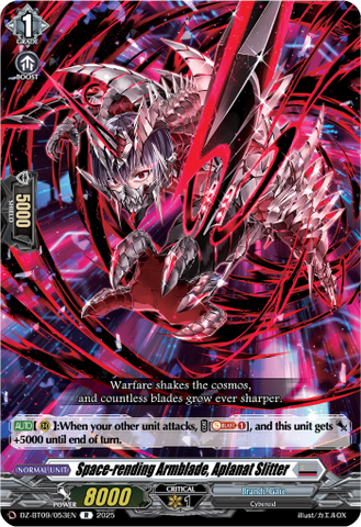 Space-rending Armblade, Aplanat Slitter - Cardfight Vanguard R Card Image