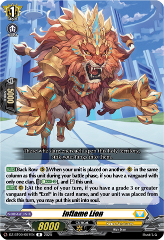 Inflame Lion - Cardfight Vanguard R Card Image