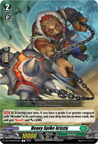 Heavy Spike Grizzly - Cardfight Vanguard R Card Image