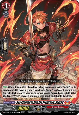 Boy Aspiring to Join the Protectors, Sperod - Cardfight Vanguard C Card Image