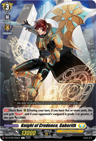 Knight of Credence, Gaherith - Cardfight Vanguard C Card Image