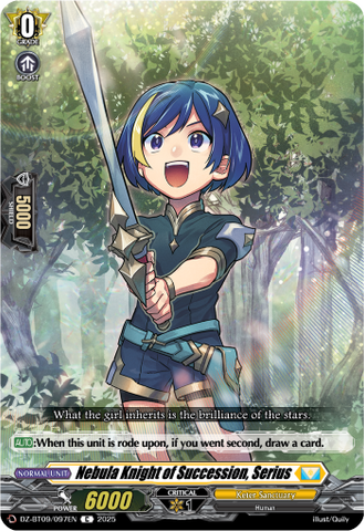 Nebula Knight of Succession, Serius - Cardfight Vanguard C Card Image