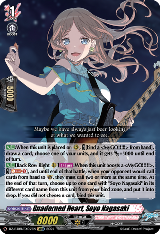 Unadorned Heart, Soyo Nagasaki - Cardfight Vanguard EXRRR Card Image