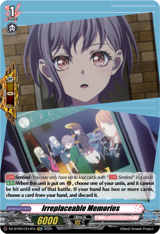 Irreplaceable Memories - Cardfight Vanguard EXC Card Image