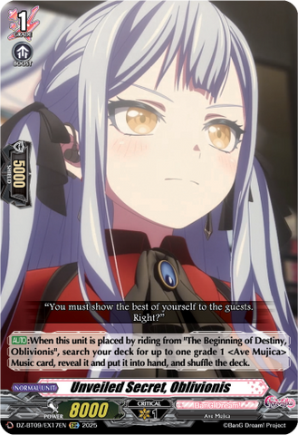 Unveiled Secret, Oblivionis - Cardfight Vanguard EXC Card Image