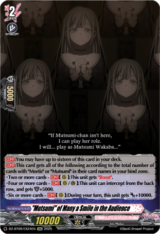 Mutsumi of Many a Smile in the Audience - Cardfight Vanguard EXC Card Image