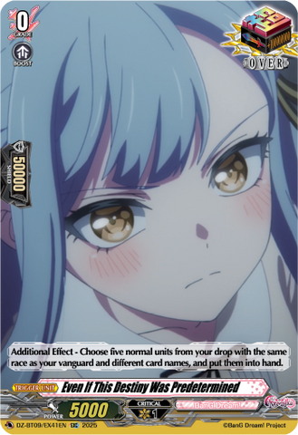 Even If This Destiny Was Predetermined - Cardfight Vanguard EXC Card Image