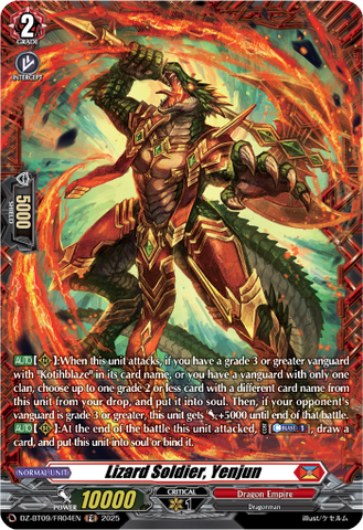 Lizard Soldier, Yenjun (FR) - Cardfight Vanguard FR Card Image