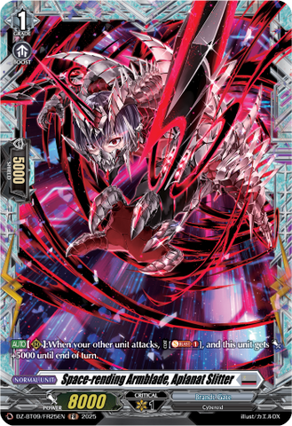 Space-rending Armblade, Aplanat Slitter (FR) - Cardfight Vanguard FR Card Image