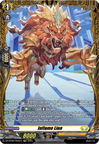 Inflame Lion (FR) - Cardfight Vanguard FR Card Image