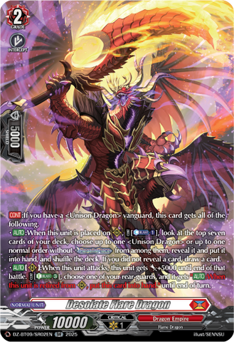 Desolate Flare Dragon (SR) - Cardfight Vanguard SR Card Image